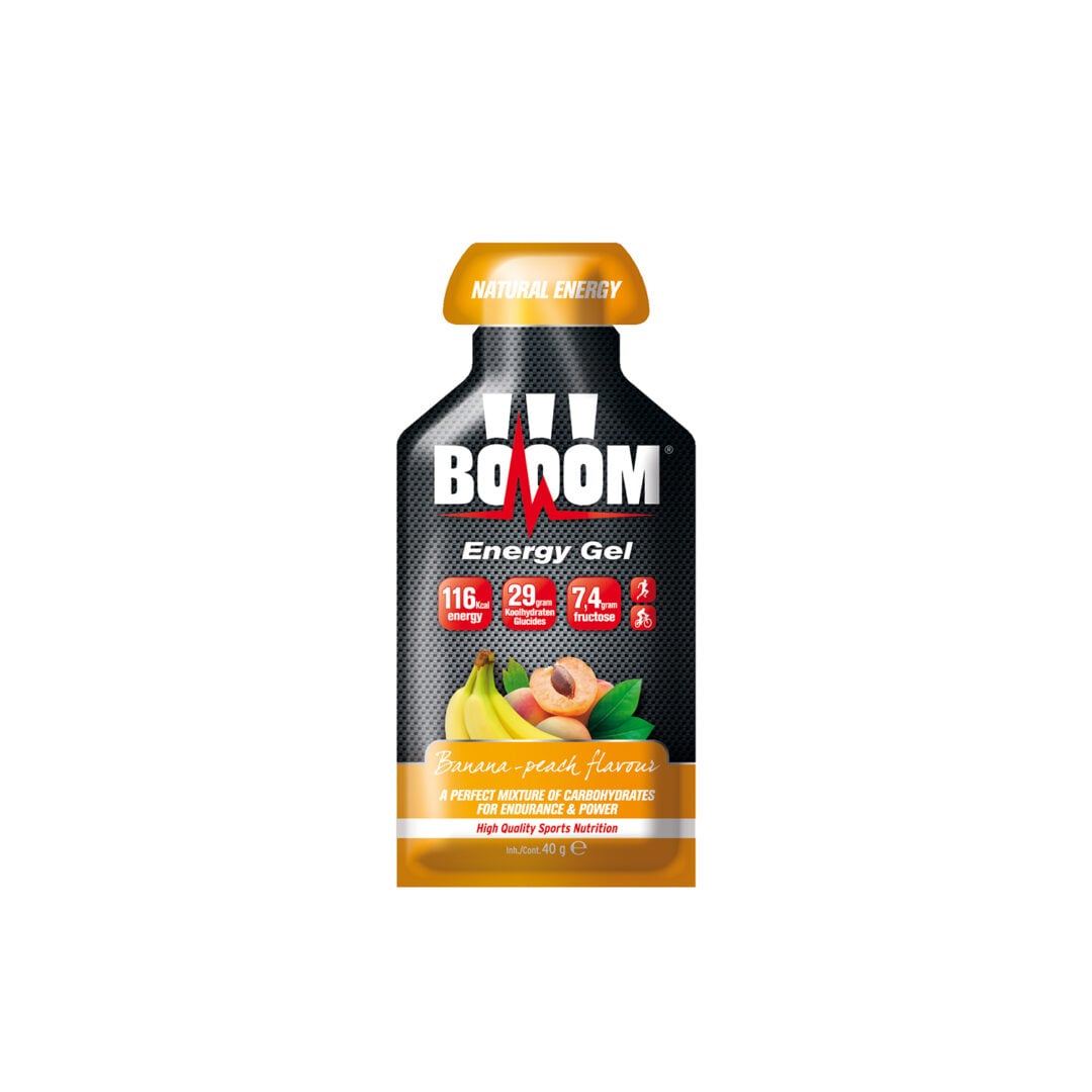 BOOOM - Gel énergétique -Banane et pêche - Sports d'endurance - Sports d'endurance