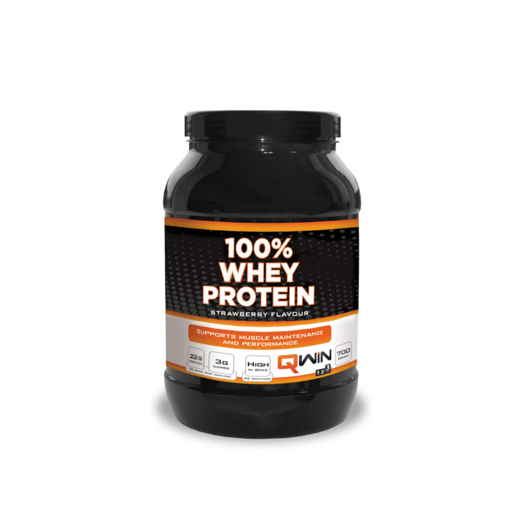 QWIN 100% Whey Protein 700 gr - Fraise - Sports d'endurance