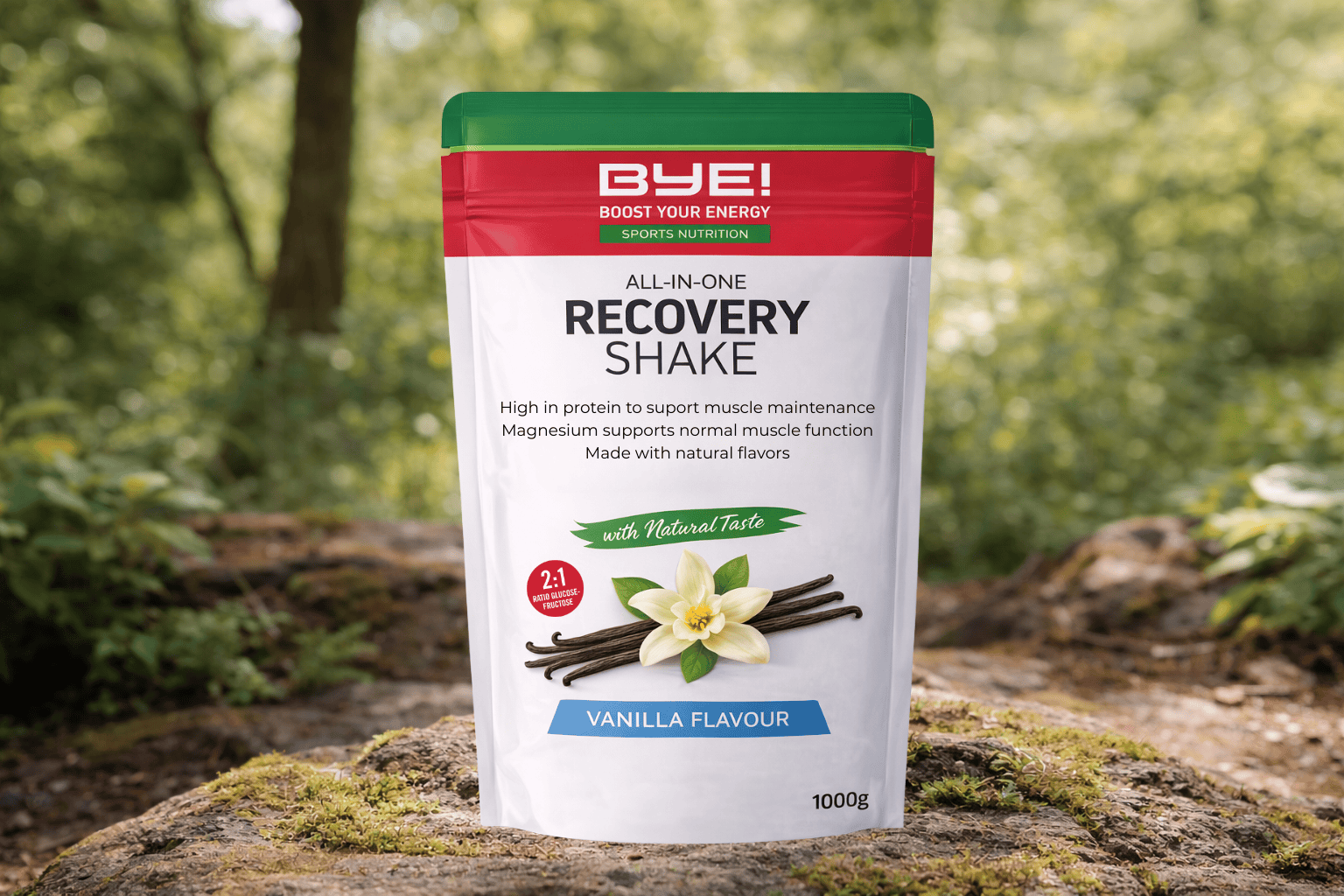 BYE! - Boisson de récupération tout-en-un 1,0 kg - Vanille - Sports D'Endurance