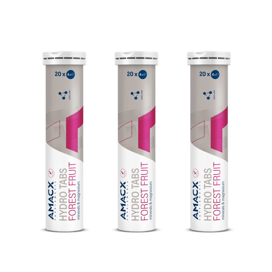 Amacx Hydro Tabs 20x4gr - 2+1 GRATUIT - Fruit des bois - Sports d'endurance