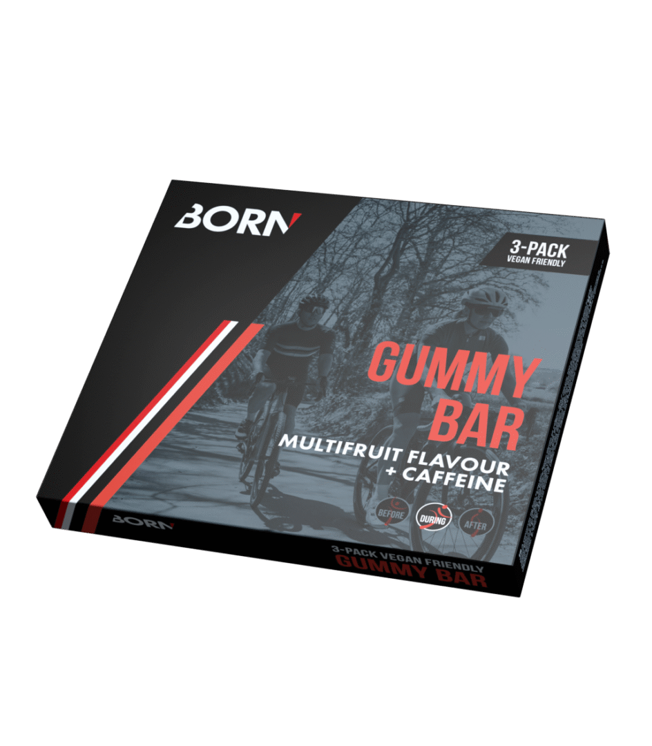 Born - Gummy Bar 3 pack - Multifruit Caffeine - Sports d'endurance - Sports d'endurance