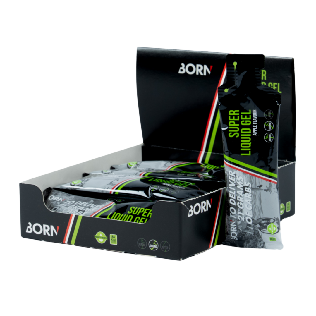 Born - Super Liquid Gel - Pomme - Présentoir - Sports D'Endurance