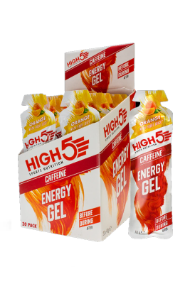 High 5 - Gel énergétique caféine 40 gr -Orange - Endurance sports