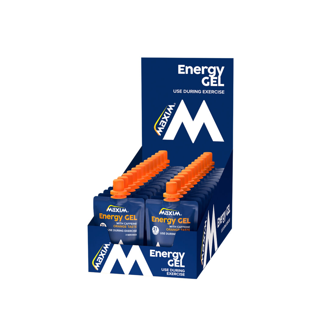 Maxim - Gel énergétique 100gr - Orange - Présentoir - Sports d'endurance - Sports d'endurance
