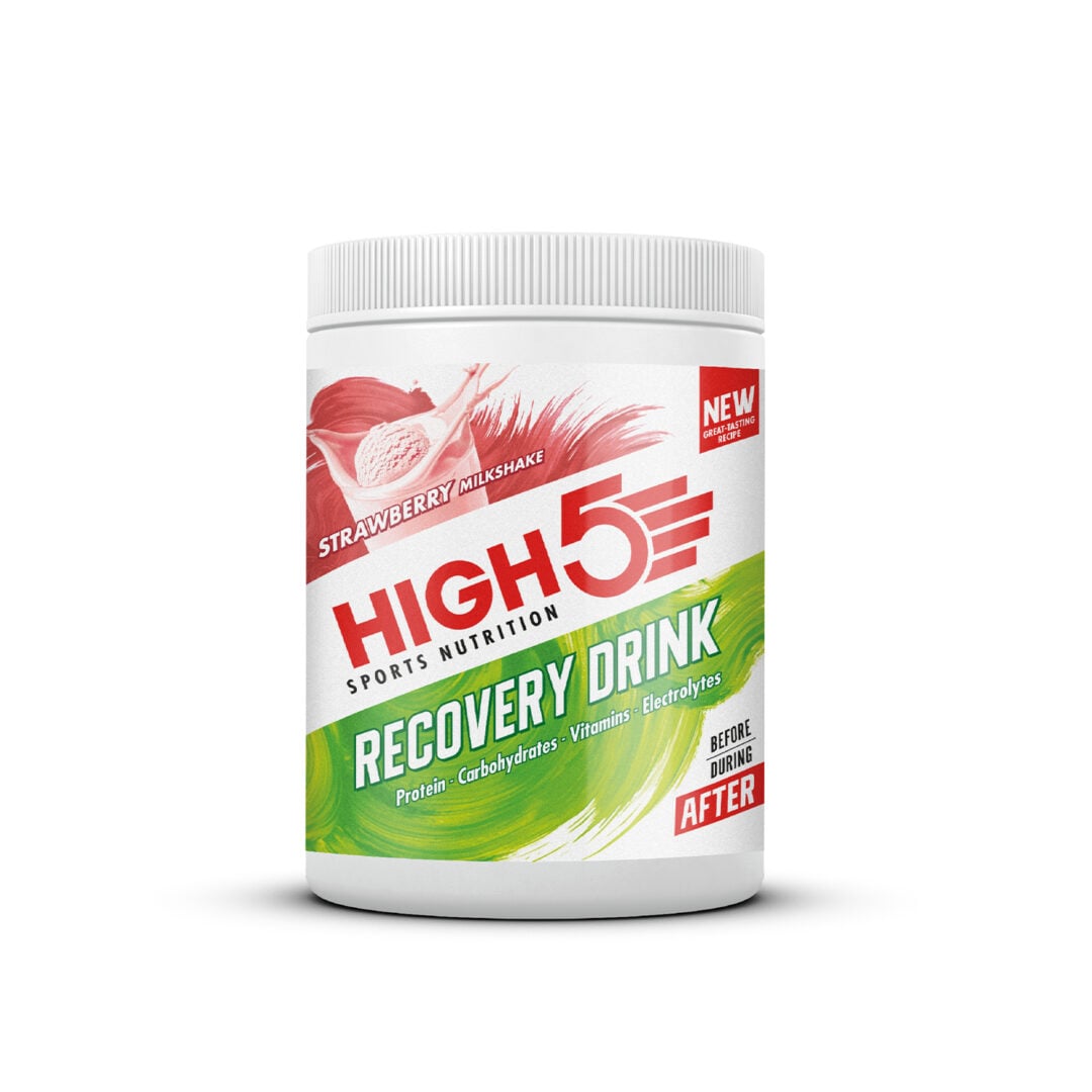 High5 - Boisson de récupération 450gr - Milkshake fraise - Sports d'endurance - Sports d'endurance