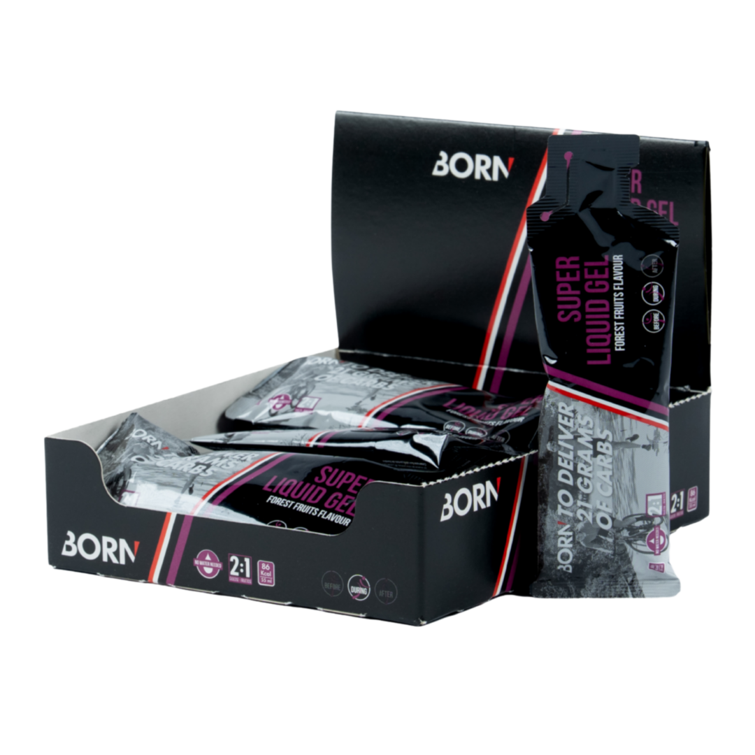 Born - Super Liquid Gel - Fruits des bois - Présentoir - Sports D'Endurance