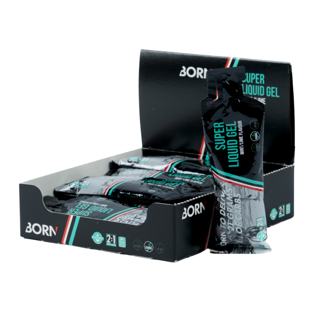 Born - Super Liquid Gel - Menthe-citron vert - Présentoir - Sports D'Endurance