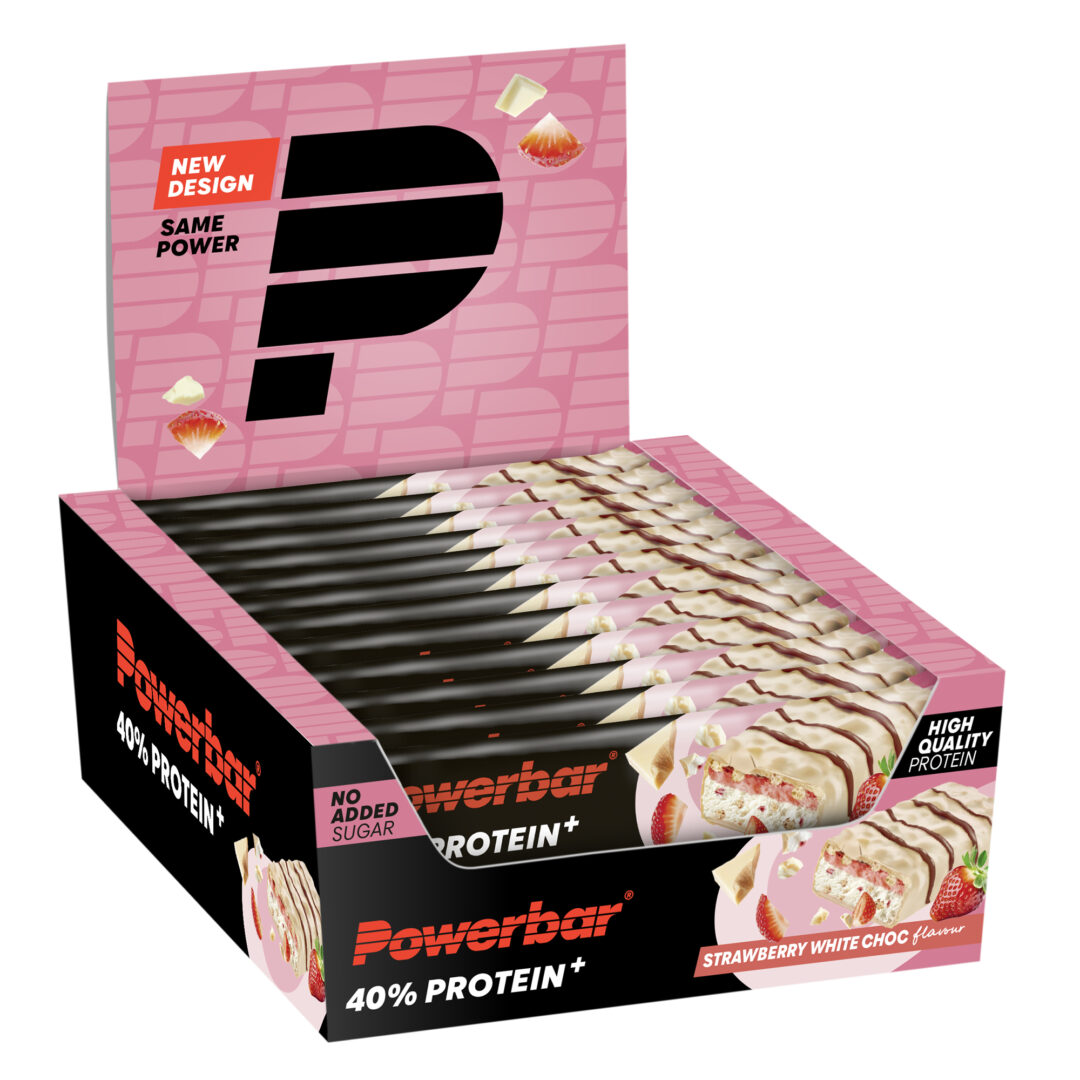 Powerbar - 40% Protein Crisp Bar 12 pieces (Display) - Strawberry White Choco - Sports d'endurance - Sports d'endurance