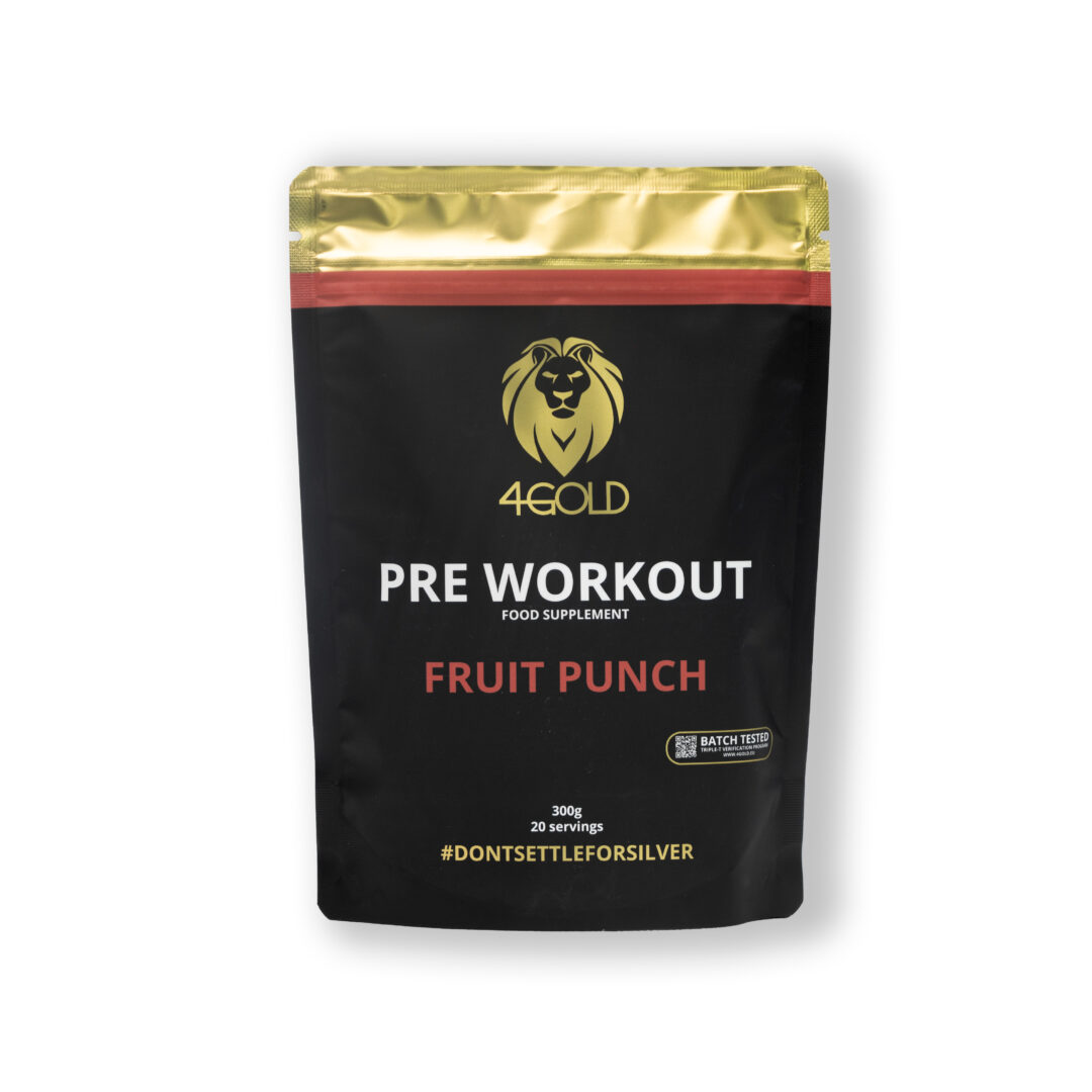 4Gold - Pre Workout - Fruit Punch - 300 gr - Sports d'endurance - Sports d'endurance