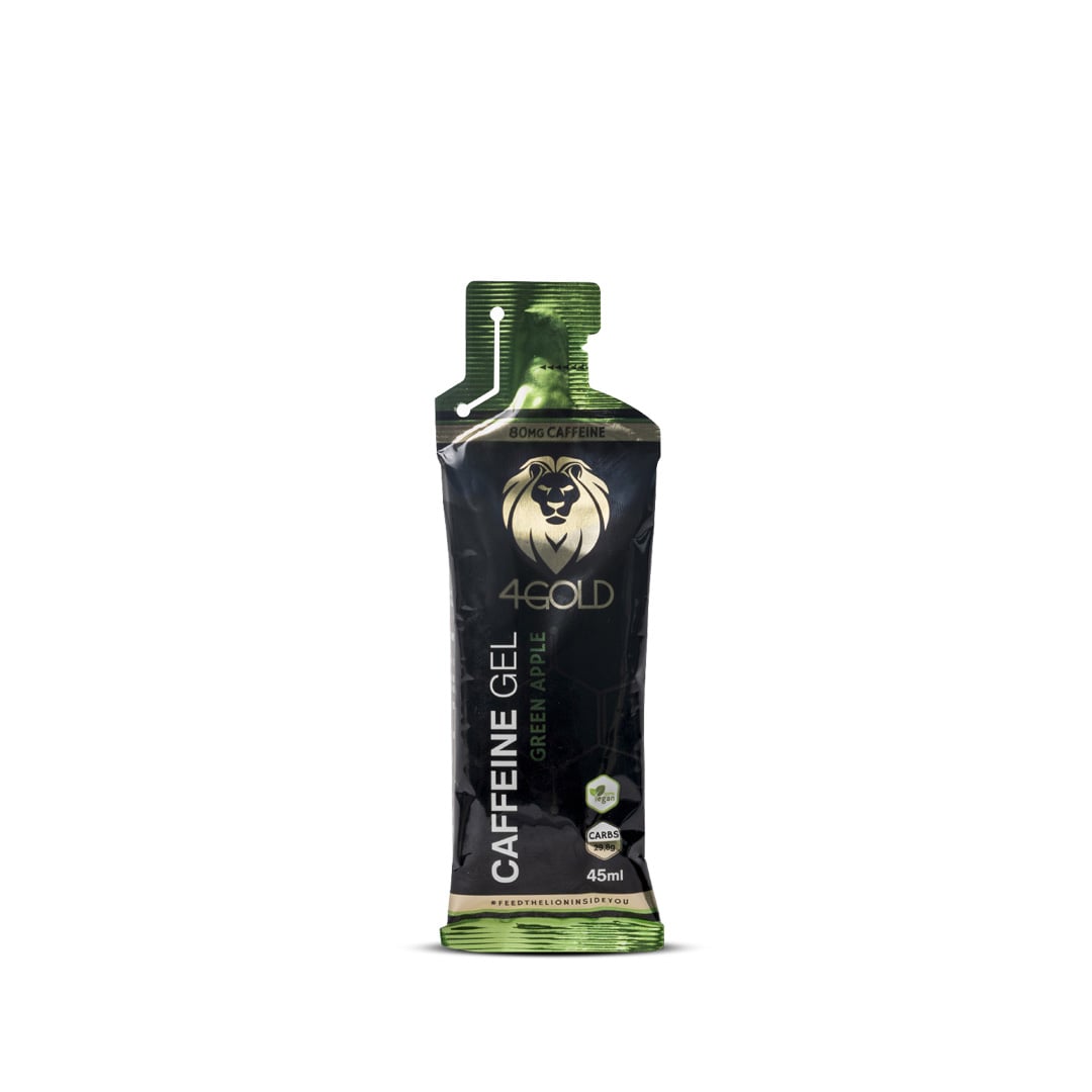 4Gold - Gel à la caféine 45 ml - Pomme verte -Durée Sport - Sports Endurance