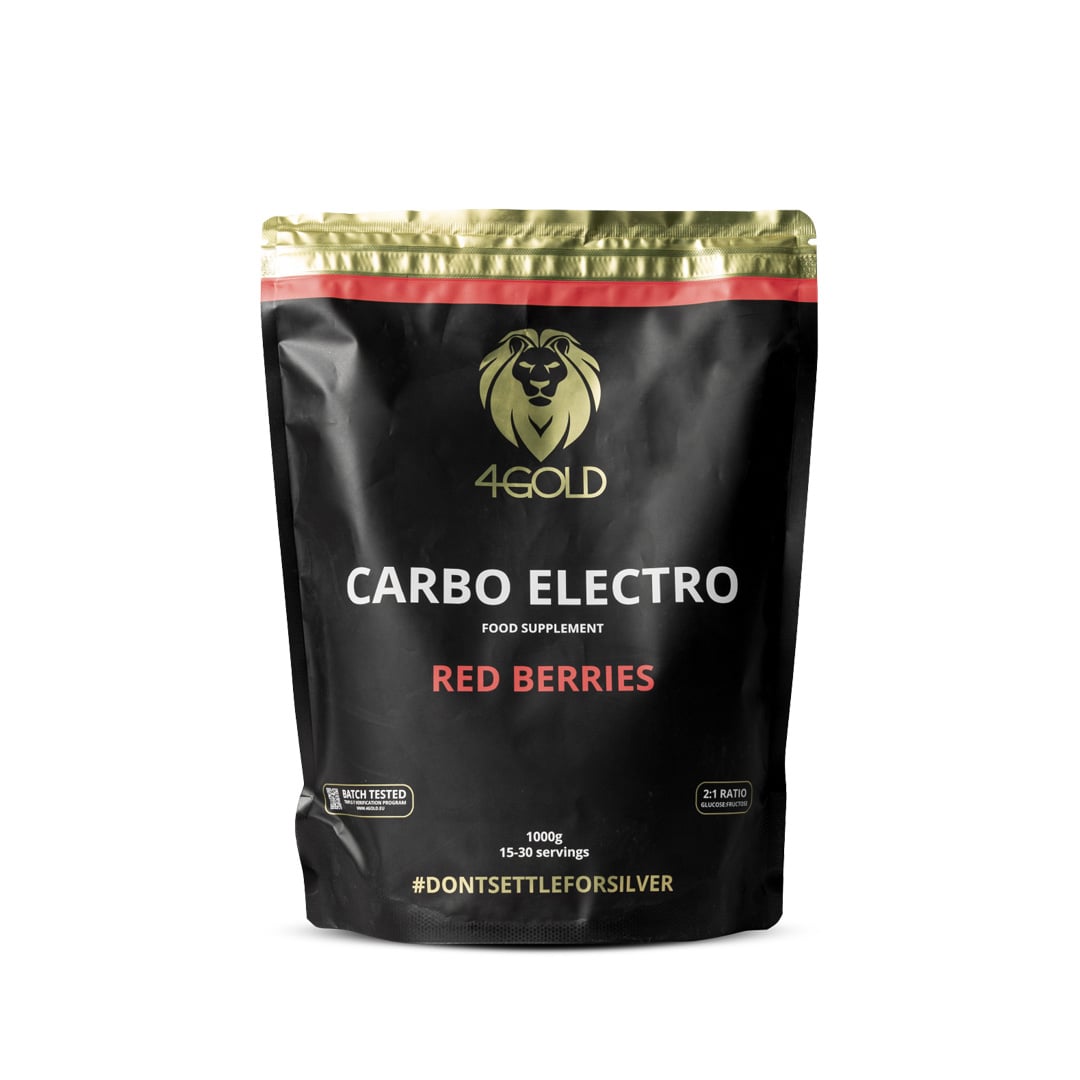 4Gold - Carbo Electro Drink 1,0 kg - Baies rouges - Sports d'endurance - Sports d'endurance