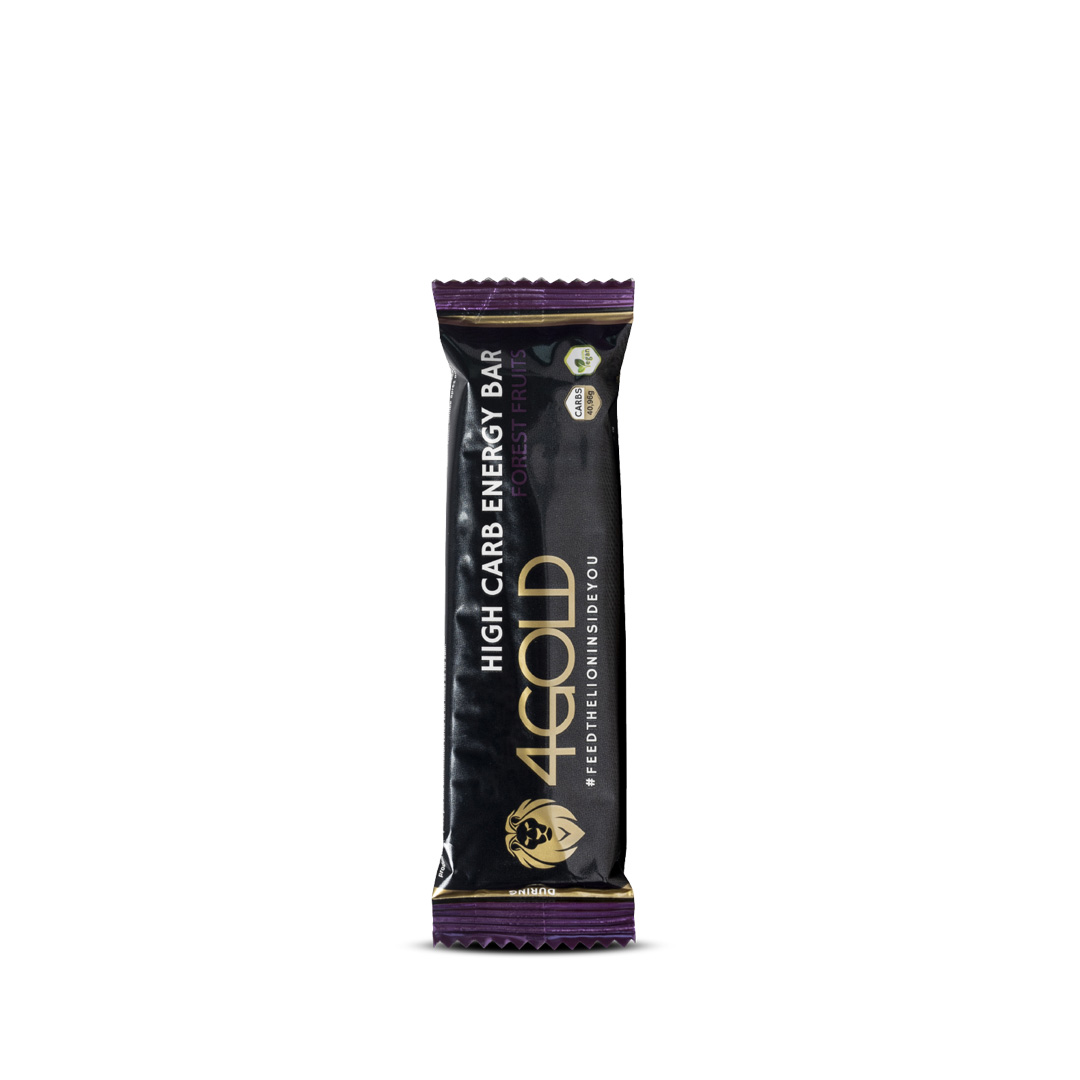 4Gold - Barre énergétique haute teneur en glucides 60 gr - Fruits des bois - Sports d'endurance - Sports d'endurance