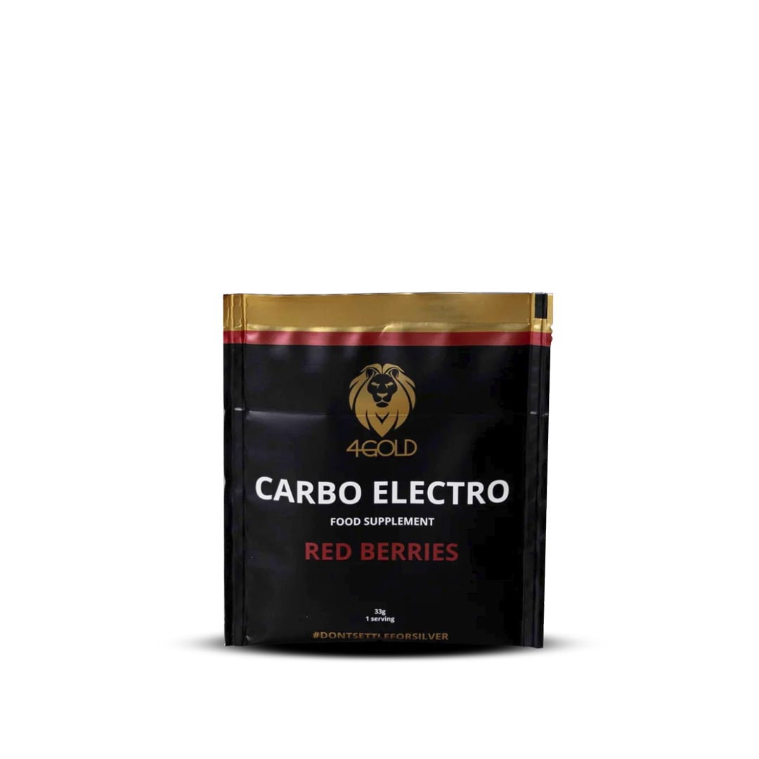 4Gold - Carbo Electro Drink Sachet 33 gr - Baies rouges - Sports d'endurance - Sports d'endurance