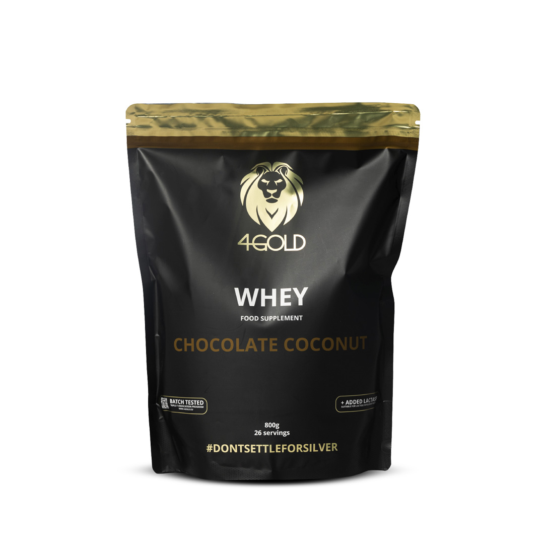 4Gold - Whey 800 gr - Chocolat noix de coco - Sports d'endurance - Sports d'endurance