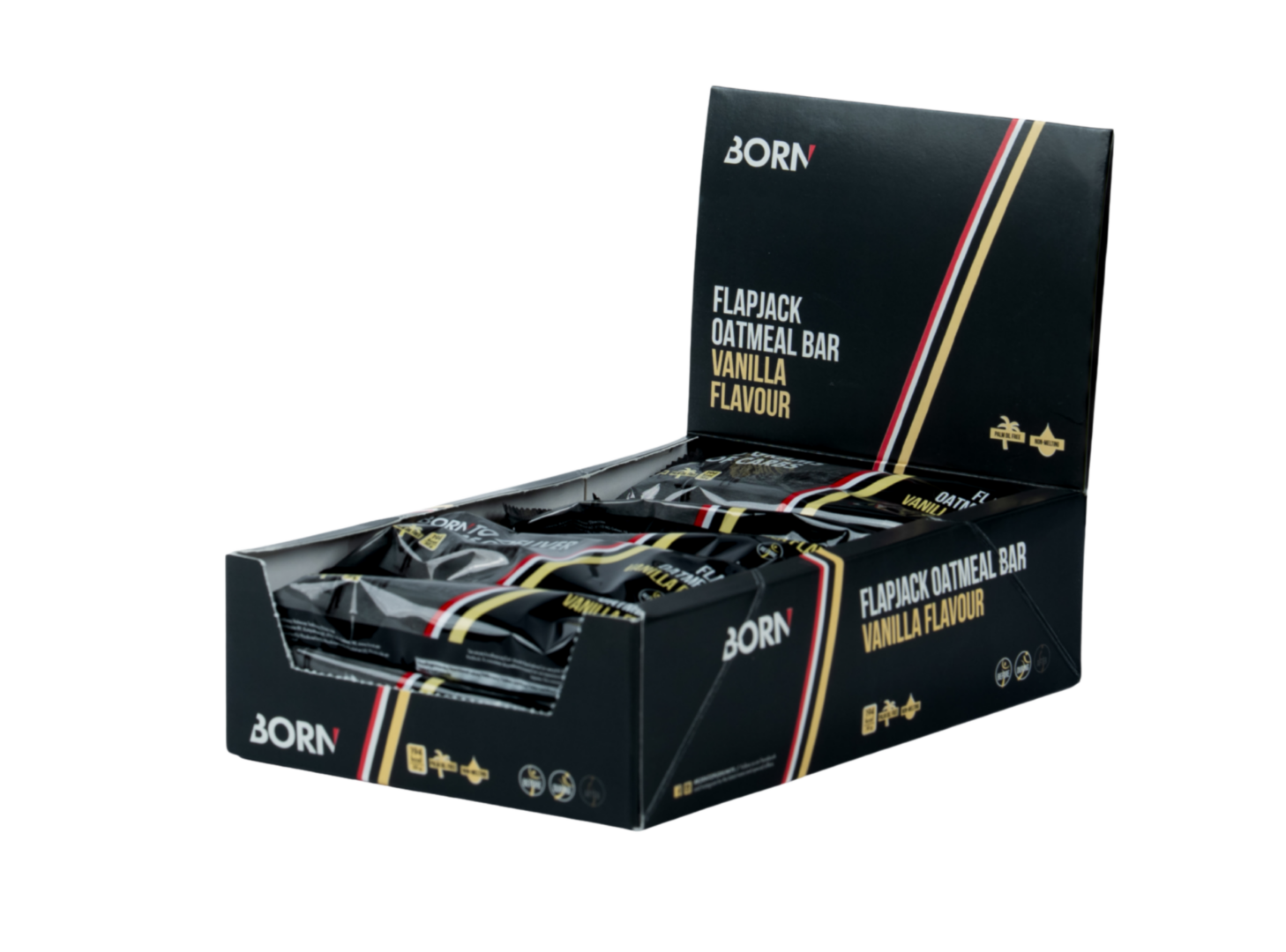 Born - Barre Flapjack - Vanille - Présentoir - Sports D'Endurance