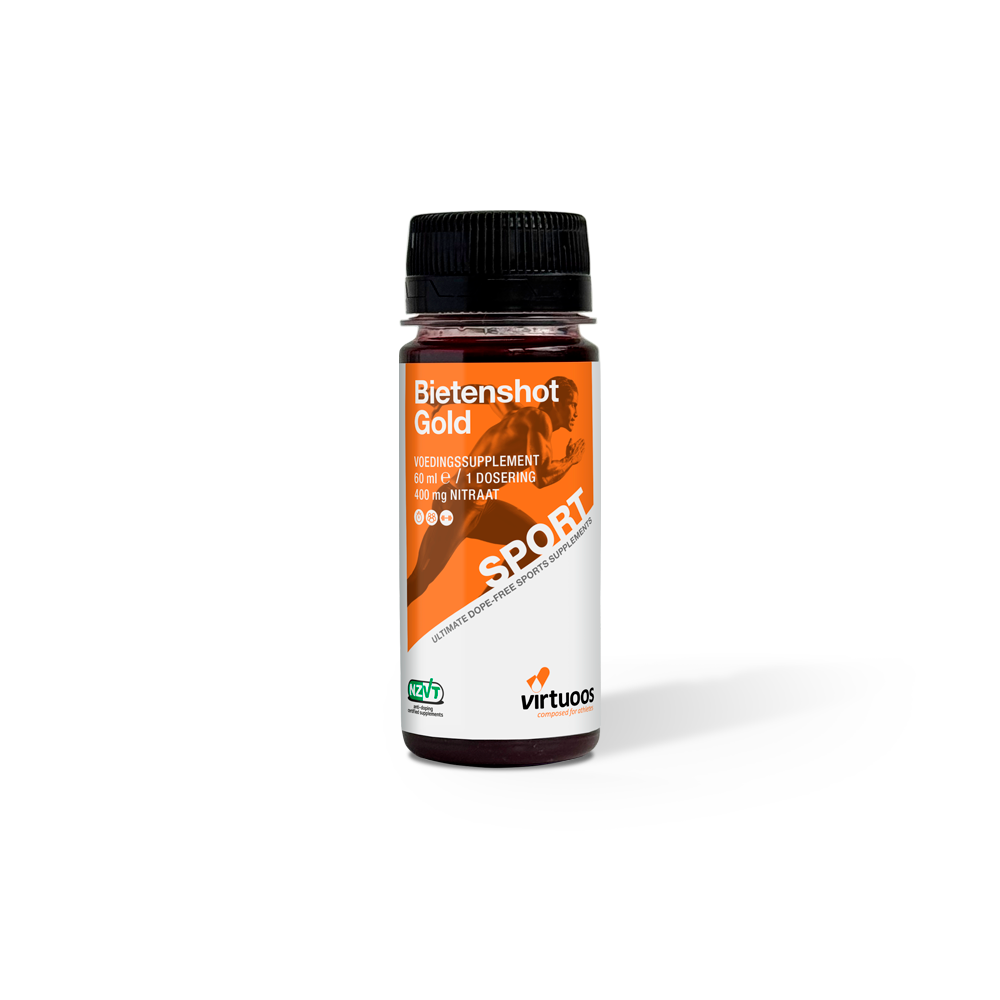 Virtuoos - Beetroot Shot Gold - 60ml - 400mg Nitrate - Sports D'Endurance
