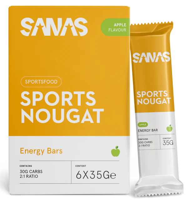 Sanas - Barre de nougat pour le sport - Pomme - Sports d'endurance