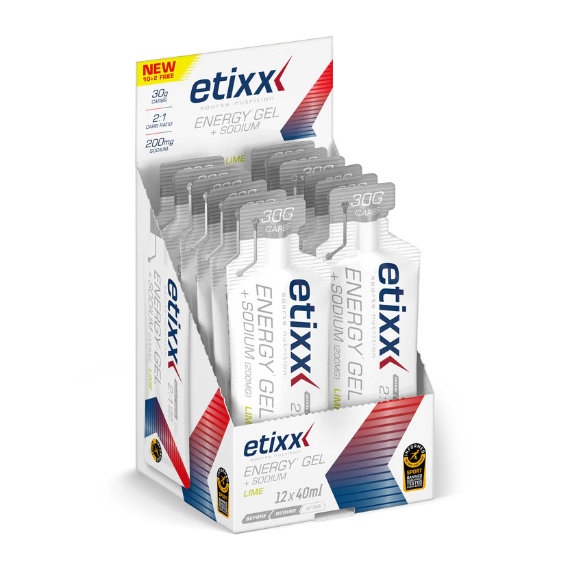 Etixx - Gel énergétique 40 ml - Lime Sodium - Sports D'Endurance