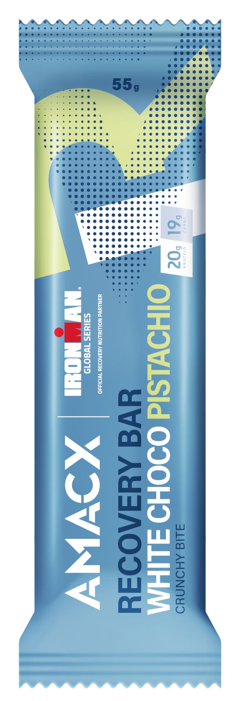 Amacx - Barre de récupération au chocolat blanc et à la pistache - Sports D'Endurance - À l'unité