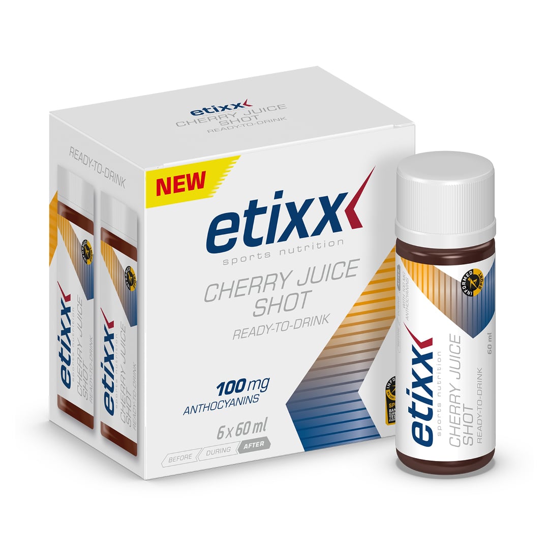 Etixx - Cherry Juice Shot 6 x 60 ml - Présentoir - Sports D'Endurance